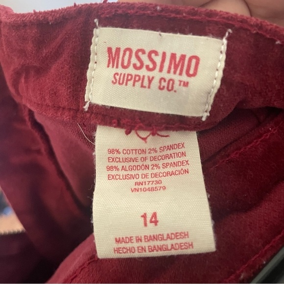 Mossimo Supply Co velour woman studded skirt size 14 fall mini burgundy autumn - Picture 10 of 10